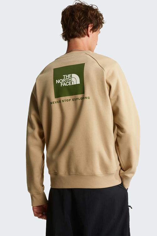 Raglan Box Nse Regular Crew Sweatshirt  - Khaki Stone