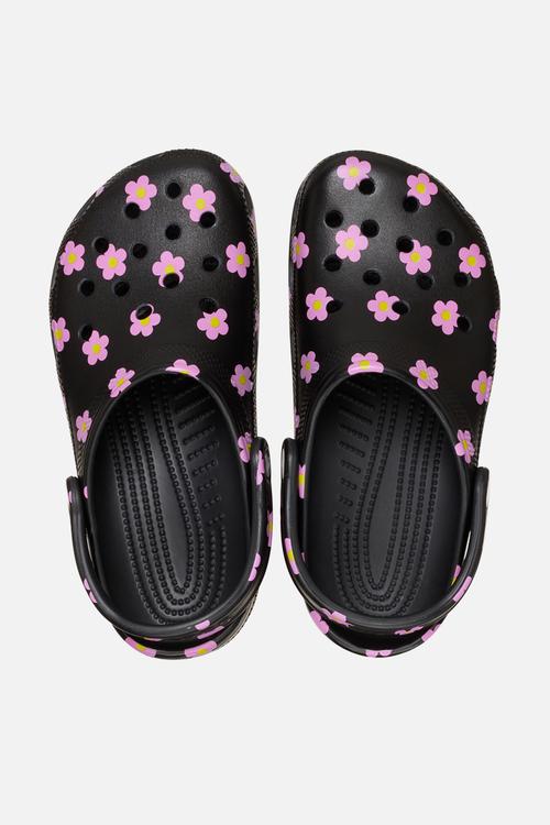 Classic flower clog k - black