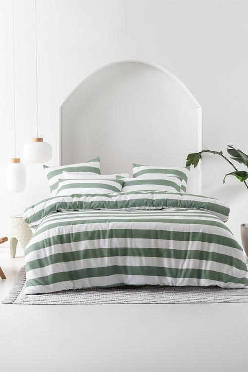 Sydney Duvet Cover Set - Moss