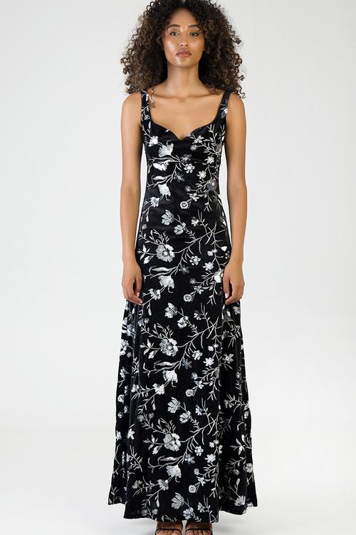 Wide Awake Maxi Dress - Black