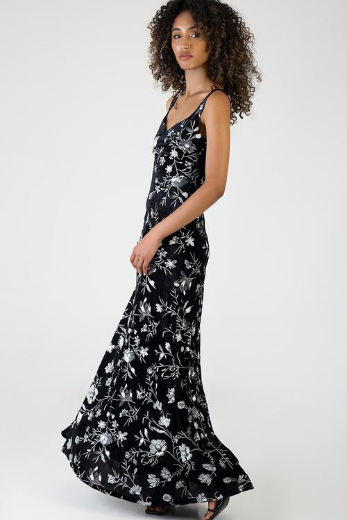 Wide Awake Maxi Dress - Black