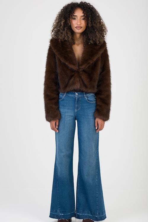 Needing Me Faux Fur Jacket - Brown