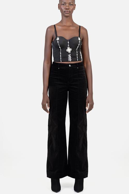 Paige Wide Leg Pants - Black