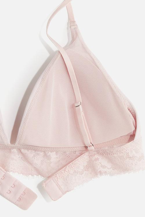 Padded soft microfibre bra - light pink