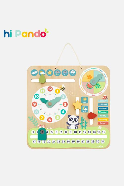 Interactive Wooden Time and Seasons Calendar - multi