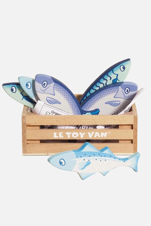 8 Pcs Wooden Fish Food Crate - multi