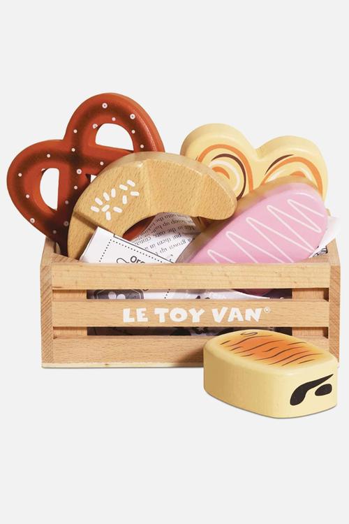 7 Pcs Wooden Bakery & Patisserie Food Crate - multi