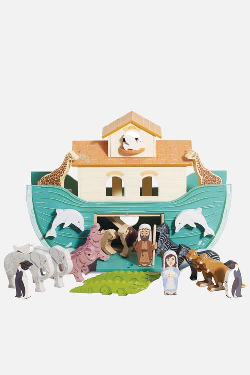 23 Pcs Noah's Great Wooden Ark & Animals - multi