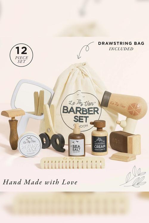 12 Pcs Wooden Hairdresser and Barber Kit - neutral