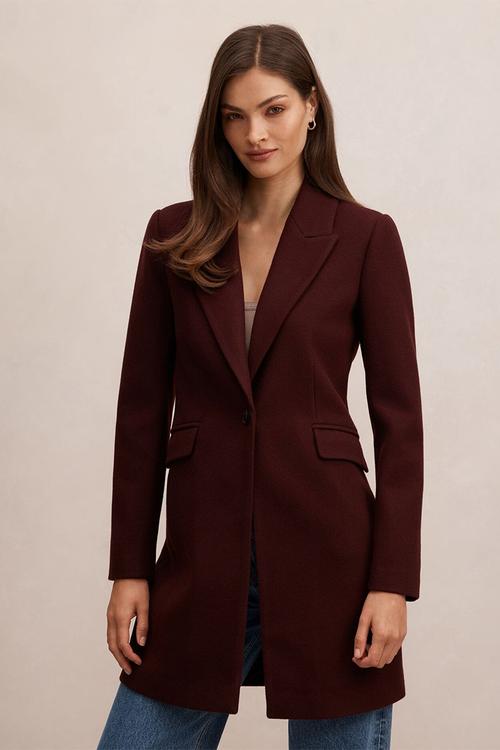 Brianna coatigan in aubergine