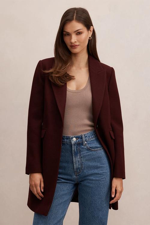 Brianna coatigan in aubergine