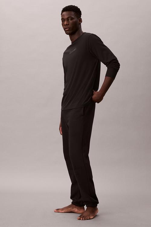 L/S Jogger Set - Blk Top, Diamond Lg_Fall Berry Btm