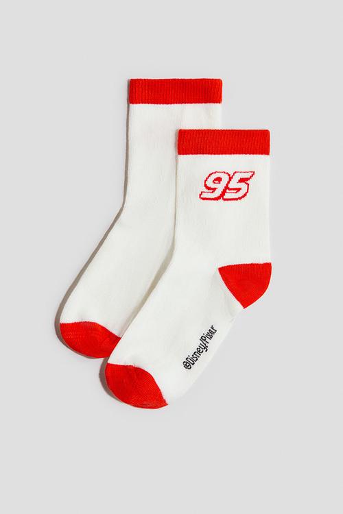 5-pack patterned socks - blue/cars