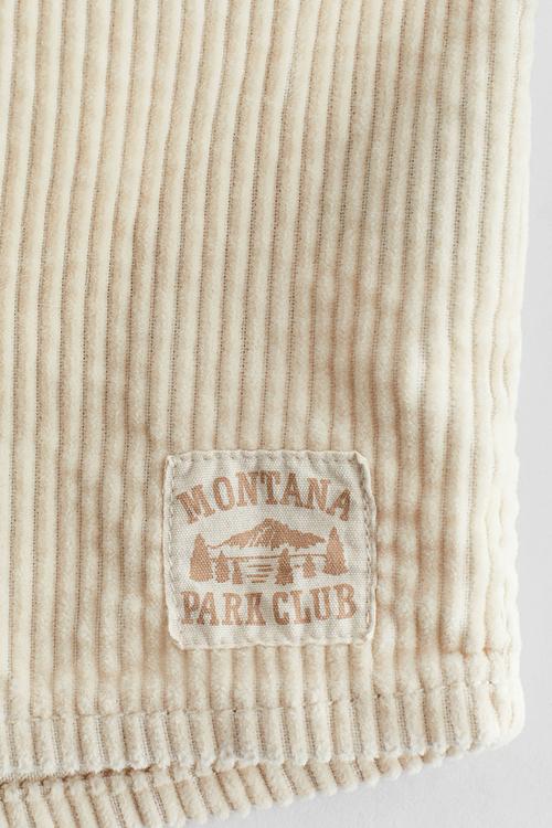 Cotton corduroy overshirt - light beige