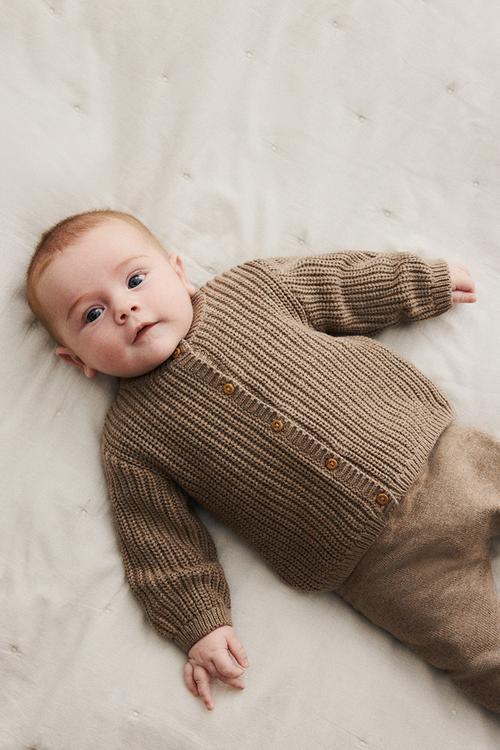 2-piece cotton-knit set - beige