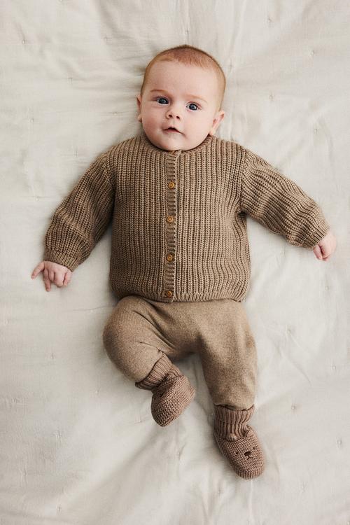 2-piece cotton-knit set - beige