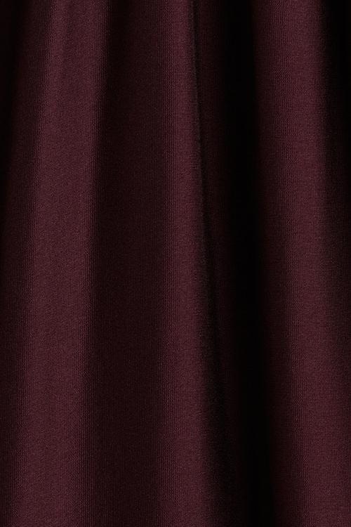 Draped-collar top - burgundy