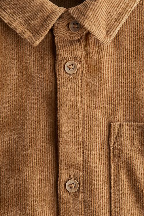 Cotton corduroy shirt - beige