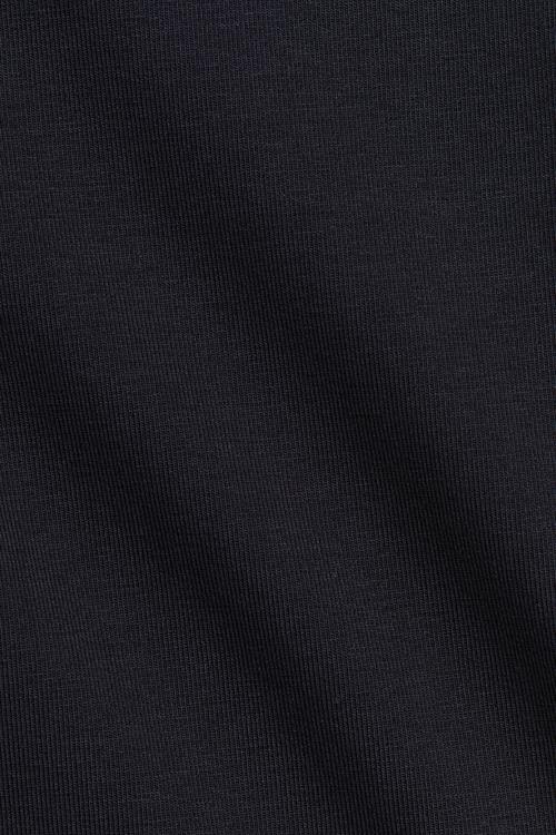Foldover-waist cotton trousers - navy blue
