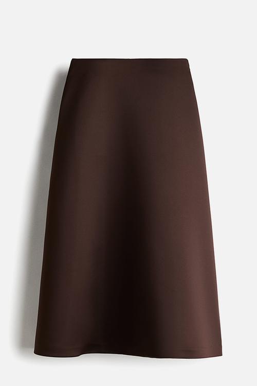 A-line skirt - dark brown