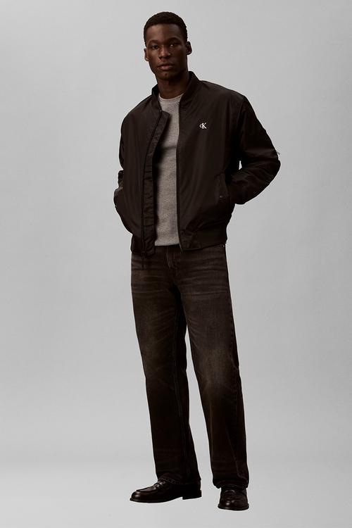 Ls Waffle Badge Crewnk Tee - Med Grey Htr