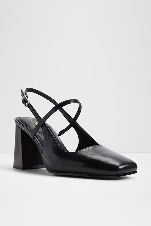 Weraweth slingback heel - black leather