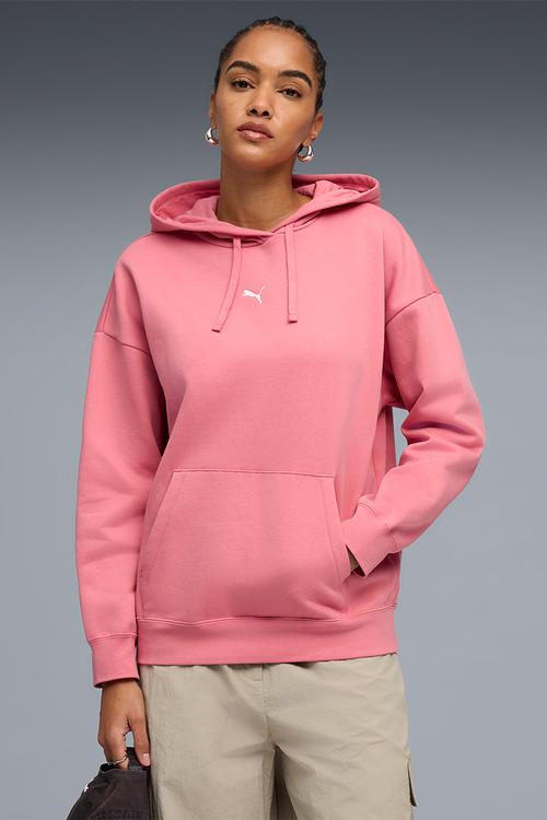 Plus Ess Oversized Hoodie Fl W - Wild Pink