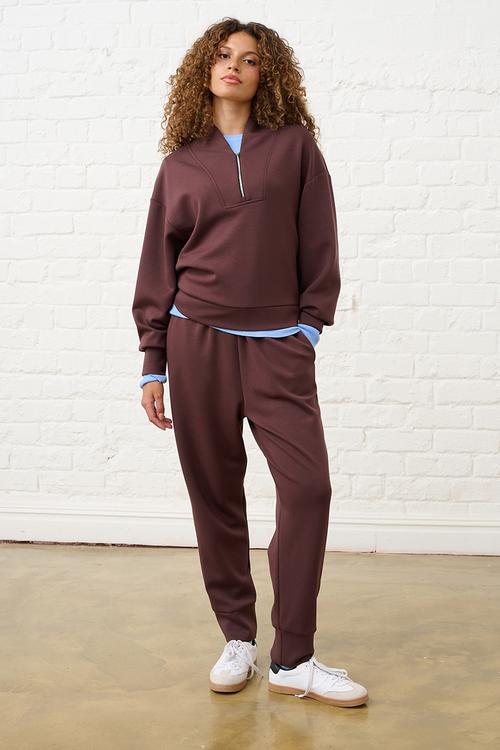 Tapered Leg Jogger - Choc