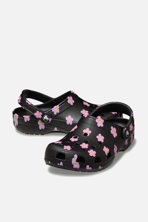 Classic flower clog t - black