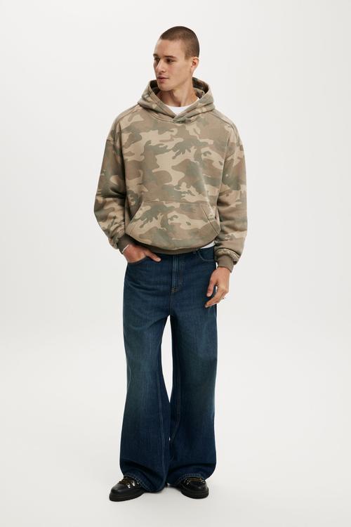 Box Fit Hoodie - Jungle Camo Wash