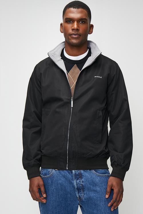 Larry Reversible Bomber Jacket - Black/Grey