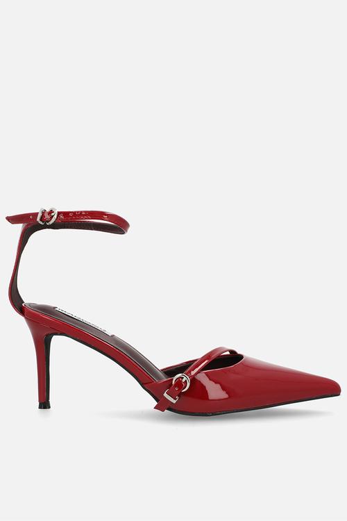 Oda ankle strap heel - wine