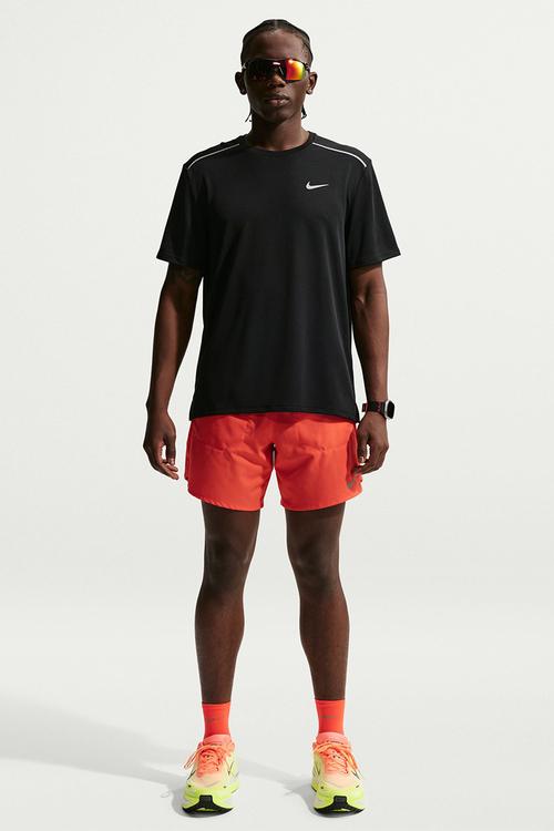 Miler  Dri-FIT Short-Sleeve Running Top  - Black/Reflective Silv