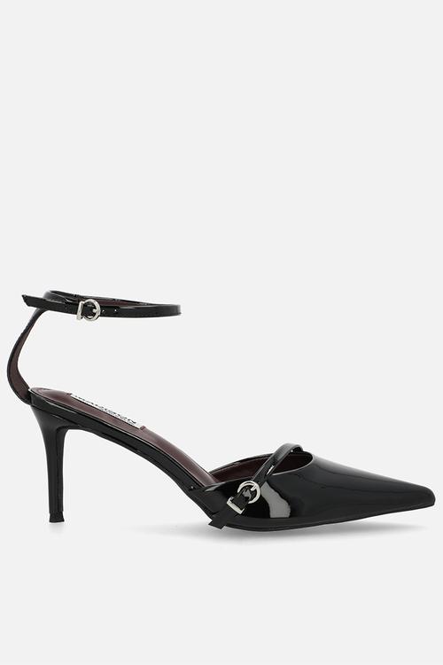 Oda ankle strap heel - black