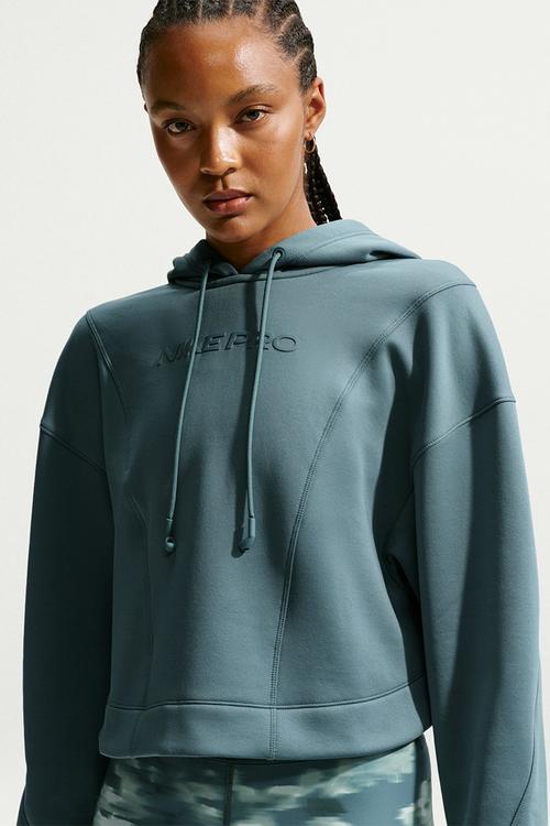 W Np Tf Hoodie Flc Gg - Mineral Slate/White