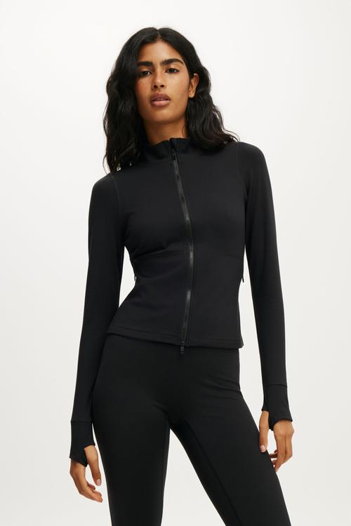 Ultra Soft Zip Through Jacket - Black
