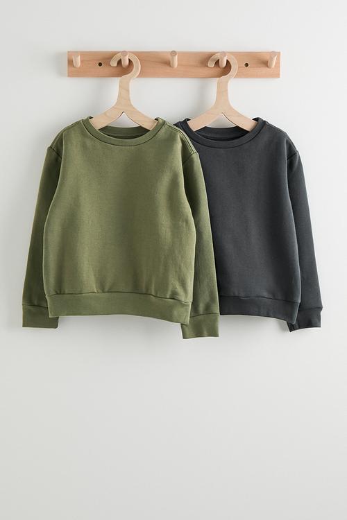 2 pack sweatshirt - olive/charcoal