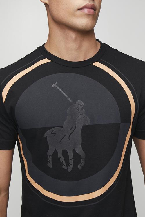 Damoyi Sport Short sleeve Flock Tee - Black