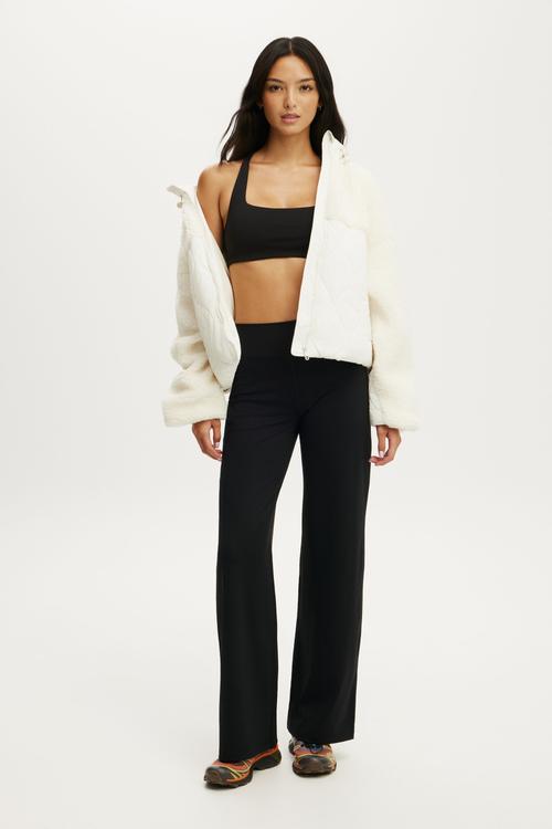 Sherpa Quilted Hooded Jacket - Coconut Milk