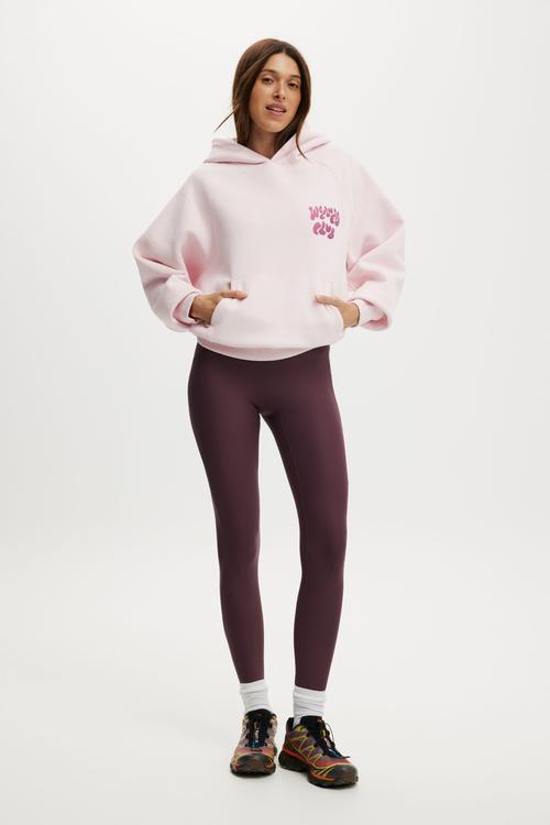 Fleece Lined Active Full Length Tight - Choc Plum