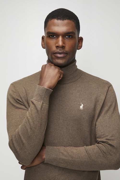 Bradley Roll Neck Ls Knitwear  - Taupe