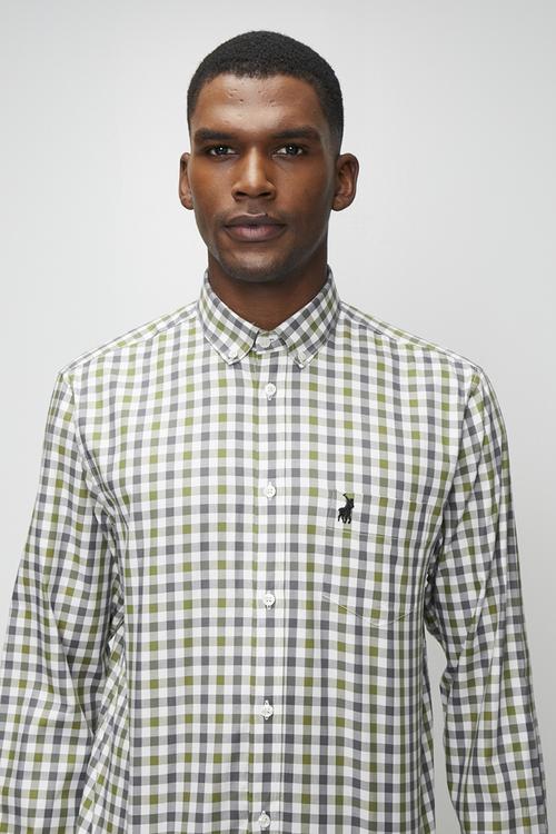 Wilson Ls Gingham Check Shirt - Fatigue