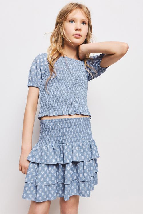 Skirt SELLOSET - Medium Blue