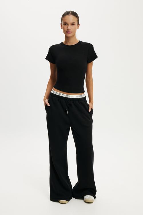 Active Rib Baby Tee - Black