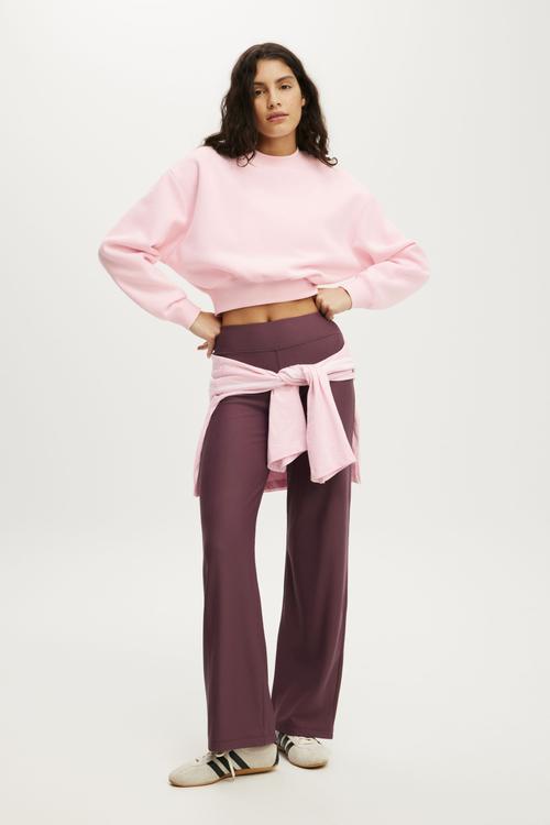 Plush Cropped Crew - Cherry Dream