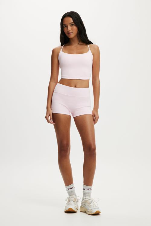 Ultra Soft Cropped Twist Back Tank - Cherry Dream