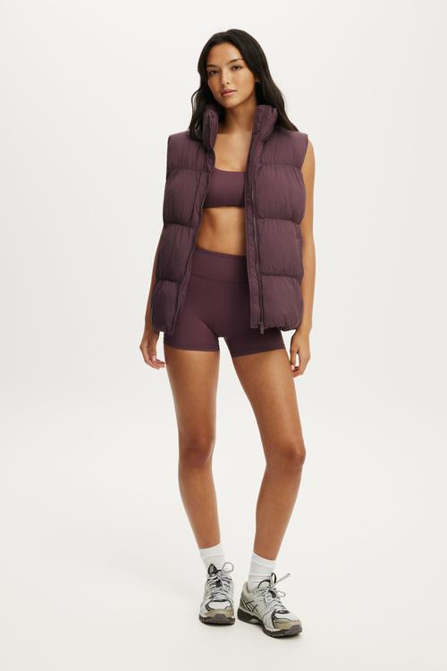 The Mother Puffer Vest - Choc Plum