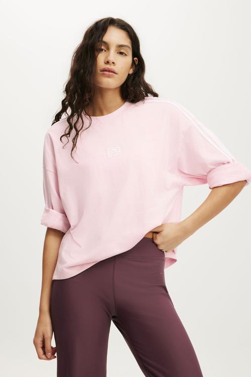 Long Sleeve Boxy Graphic Crew - Cherry Dream/Bwc
