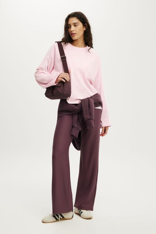 Long Sleeve Boxy Graphic Crew - Cherry Dream/Bwc