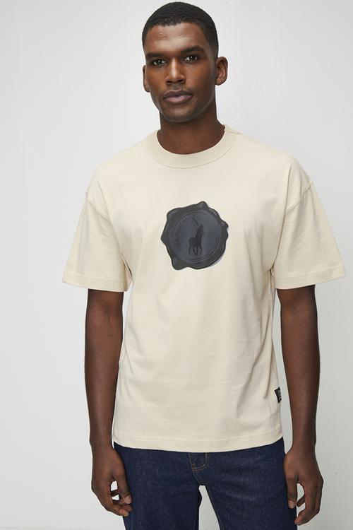 Sainte Pjc Ss Wax Stamp Logo Tee - Stone